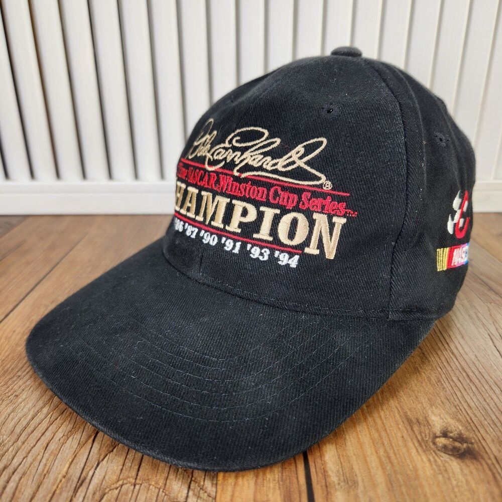 VTG Dale Earnhardt 7x NASCAR Winston Cup Champion Chase Authentics Hat Cap Black